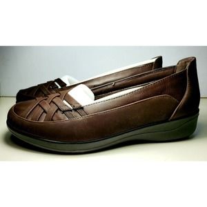 Easy Street Women's Vista Slip On Loafer Flat Brown US 8.5M New Cute Comfy